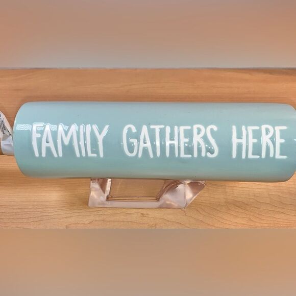 Family Gathers Here Decorative Rolling Pin old east main Co. - Picture 2 of 4